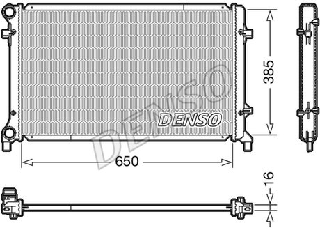 Радиатор системы охлаждения ДВС DENSO DRM02014