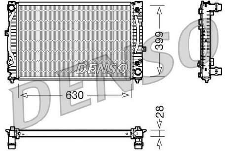 Радиатор системы охлаждения ДВС DENSO DRM02031