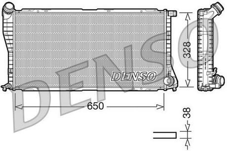 Радиатор системы охлаждения BMW: E38 730740 - E39 520  525  530 DENSO DRM05002