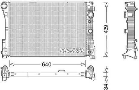 Радиатор системы охлаждения ДВС DENSO DRM17048