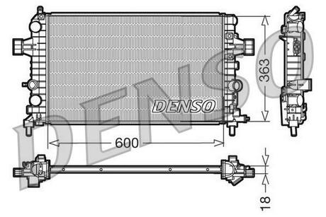 Радиатор системы охлаждения ДВС DENSO DRM20103