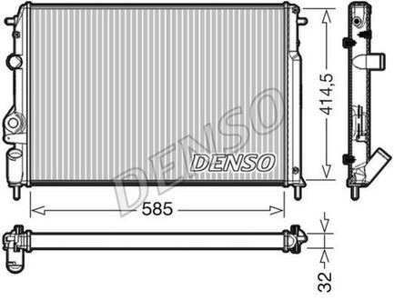 Радиатор системы охлаждения ДВС DENSO DRM23034