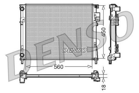 Радиатор системы охлаждения NISSAN: PRIMASTAR автобус (X83) dCi 80 02 -, PRIMASTAR фургон (X83) dCi 80 02 -  OPEL: VIVARO Combi (J7) 1.9 DI1.9 DTI 01 -, VIVARO c бортово DENSO DRM23095