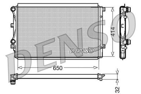 Радиатор системы охлаждения ДВС DENSO DRM32015