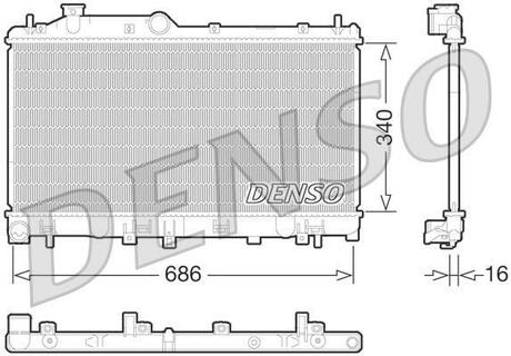 Радиатор охлаждения DENSO DRM36013