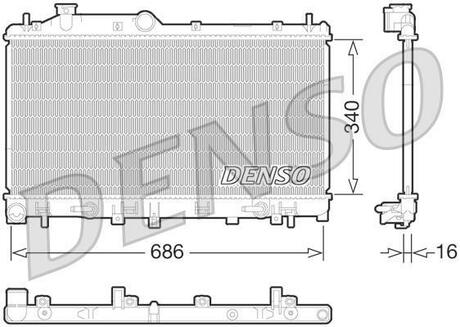 Радиатор системы охлаждения SUBARU: LEGACY 2.0 09- DENSO DRM36015