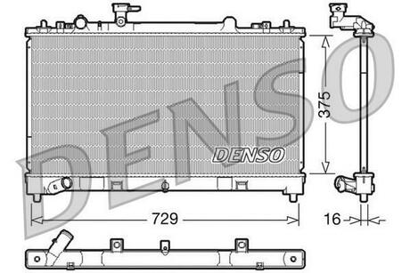 Радиатор системы охлаждения MAZDA: 6 (GGGH) 2.5MZR mtr. L5-VE 0807-1109 (МКПП) DENSO DRM44023