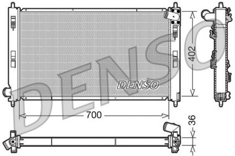 Радиатор системы охлаждения MITSUBISHI: OUTLANDER II DENSO DRM45029