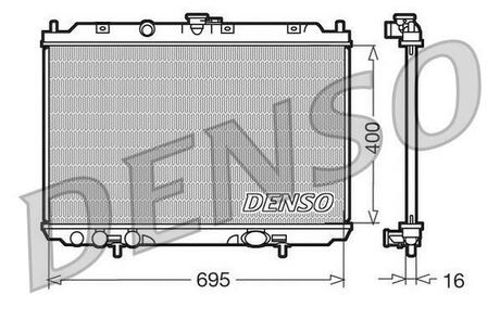 Радиатор системы охлаждения NISSAN: ALMERA TINO 1.8I 16V  2.0I 16V DENSO DRM46013