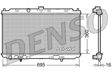 Радиатор системы охлаждения NISSAN: ALMERA II (N16) 1.5DCi mtr. K9K722 0103-1106 (МКПП) DENSO DRM46025