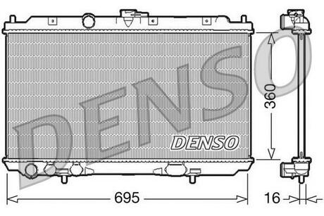 Радиатор системы охлаждения NISSAN: PRIMERA 2.0  2.0 HATCHBACK  2.0 STATION WAGON DENSO DRM46027