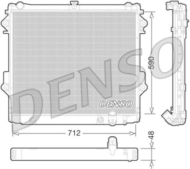 Радиатор системы охлаждения TOYOTA: LAND CRUISER (J20) 4.7 V8 (UZJ200) 08- DENSO DRM50074