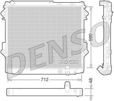 Радиатор системы охлаждения TOYOTA: LAND CRUISER (J20) 4.5 D V8 (VDJ200) 08- DENSO DRM50075