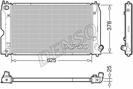 Радиатор системы охлаждения TOYOTA: COROLLA (_E12_) 1.4D4-D mtr. 1ND-TV 04-07 DENSO DRM50119