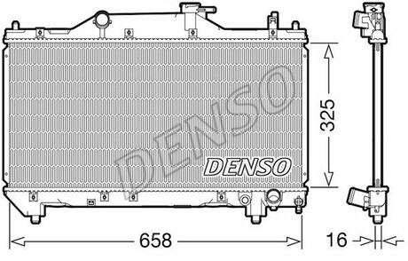 Радиатор системы охлаждения TOYOTA: AVENSIS (_T22_) 1.6VVT-i1.8VVT-i2.0VVT-i 00-03, AVENSIS VERSO (_M2_) 2.0VVT-i 01-09 DENSO DRM50131