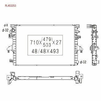 Радиатор охлаждения ДВС Rad. Transporter T5 2.0 TSi  TDi MA 0909- KOYORAD PL453253