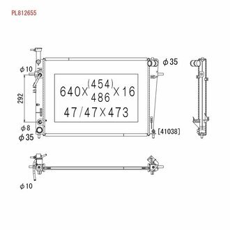 Радиатор охлаждения ДВС Tucson 2.0  2.7 Aut. 0604-0310 KOYORAD PL812655
