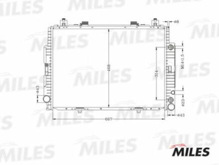 ACRB345_Радиатор MB W140 4.25.06.0 91-00 MILES ACRB345