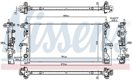 NS606554_радиатор системы охлаждения! МКПП Fiat Ducato IV 2.3JTD 06> NISSENS 606554