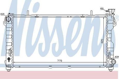 Радиатор системы охлаждения CHRYSLER: VOYAGER III 2.4 00- DODGE: CARAVAN III (RG) 2.4 00- NISSENS 61004