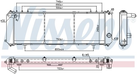 NS61008_радиатор системы охлаждения! Jeep Grand Cherokee 2.5TD 95> NISSENS 61008