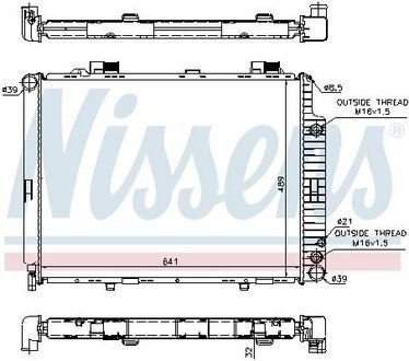 Радиатор системы охлаждения MB: W210 E 240I 18V NISSENS 62691A