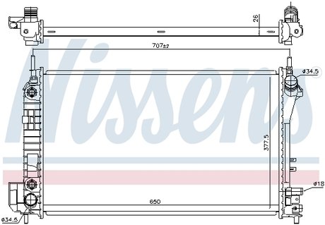 Радиатор OPEL Vectra CSaab 9-3 05- MTAT +-AC NISSENS 630703