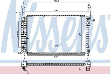 Радиатор системы охлаждения CHEVROLET: CAPTIVA 2.0 D2.0 D 4WD 06- OPEL: ANTARA 2.0 CDTI2.0 CDTI FWD 06- VAUXHALL: ANTARA 2.0 CDTI2.0 CDTI 06- АКПП NISSENS 63119