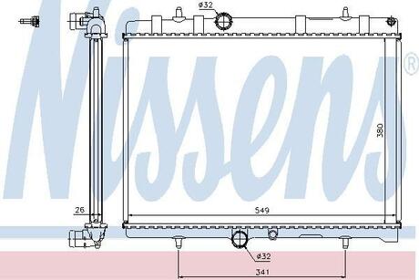 Радиатор системы охлаждения CITROEN: C4 (LC) 1.6 HDI2.0 HDI 04-, C4 КУПЕ (LA) 1.6 HDI2.0 HDI 04-, C5 (RC) 2.0 16V (RCRFJB, RCRFJC)2.0 HDI (RCRHRH) 04-, C5 BREAK (RE) 2.0 16V NISSENS 63606A