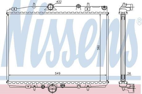 Радиатор системы охлаждения CITROEN: C5 (DC) 1.8 16V (DC6FZB, DC6FZE)2.0 16V (DCRFNC, DCRFNF) 01-04, C5 BREAK (DE) 1.8 16V (DE6FZB, DE6FZE)2.0 16V (DERFNF, DERFNC, RERFNC) 01 NISSENS 63704A