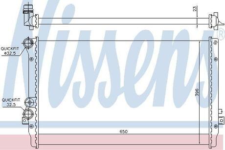 Радиатор системы охлаждения SEAT: LEON (1M1) 1.9 TDI1.9 TDI SYNCRO 99-06, TOLEDO II (1M2) 1.9 TDI 99-06  VW: BORA (1J2) 1.9 TDI1.9 TDI 4MOTION 98-05, BORA УНИВЕРСАЛ (1J6) 1 NISSENS 65012