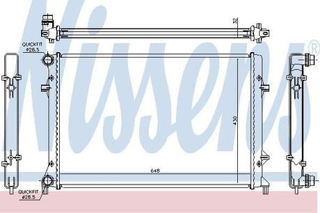 NS65307_радиатор системы охлаждения! АКПП VW Passat VII 3.2i 24V 05> NISSENS 65307