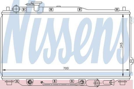 Радиатор системы охлаждения KIA: SEPHIA (FA) 1.5 I1.6 I1.8 I 16V 95-97, SEPHIA СЕДАН (FA) 1.5 I1.6 I1.8 I 16V 93-97, SHUMA СЕДАН (FB) 1.51.5 I 16V 96-01 NISSENS 66605