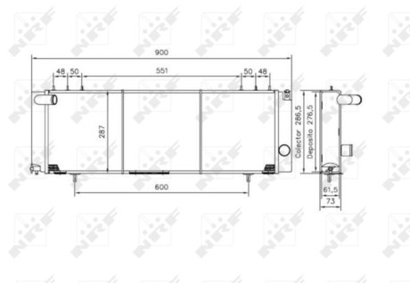 Радиатор системы охлаждения NRF 50231