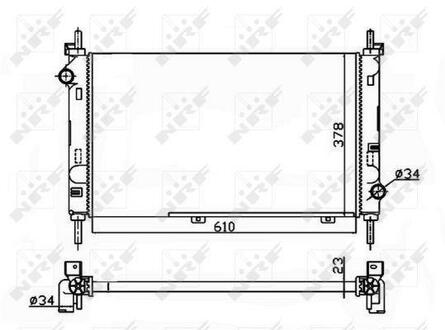 Радиатор системы охлаждения NRF 509528A