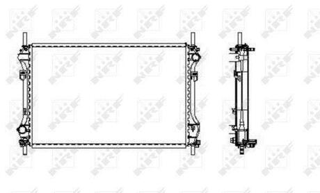 Радиатор системы охлаждения FORD Transit 2.4D 00- NRF 509696