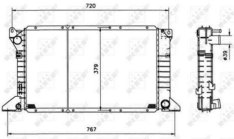 Радиатор системы охлаждения NRF 517373