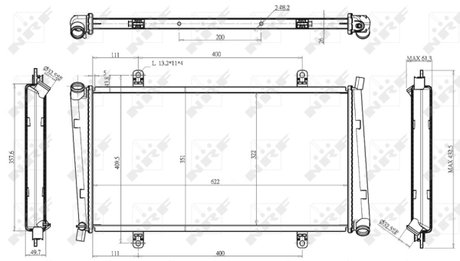 Радиатор M613907 VOLVO S40 I 1.9 DI 00- NRF 53157