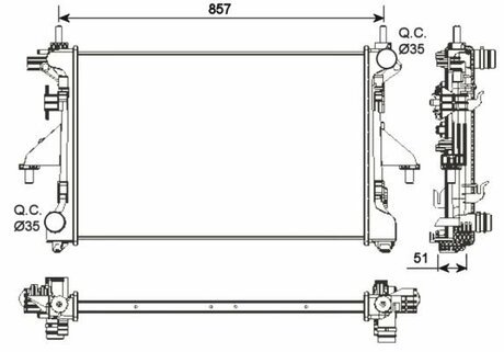 Радиатор системы охлаждения NRF 54203