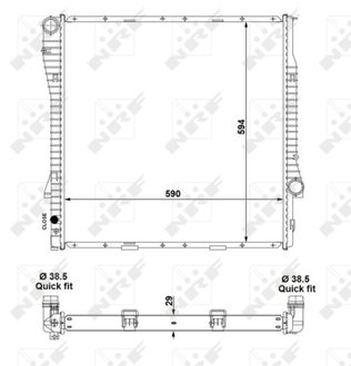 Радиатор системы охлаждения NRF 55330