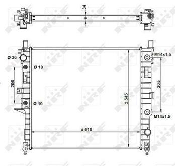 Радиатор системы охлаждения NRF 55334