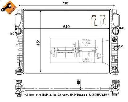 Радиатор охлаждения двс NRF 56076