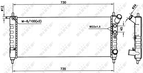 Радиатор системы охлаждения NRF 58154