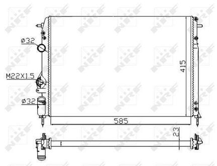 Радиатор 7700429769 (63877) RENAULT Megane 1.9 Dti 96- MT +-AC NRF 58175A