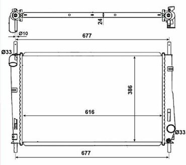 Радиатор охлаждения двс NRF 58272