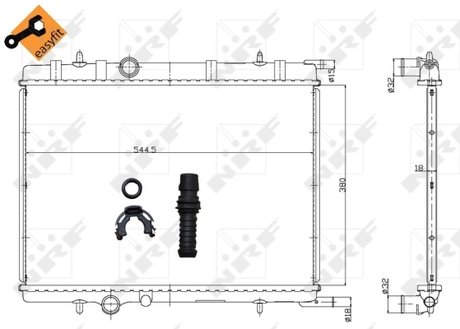 Радиатор системы охлаждения NRF 58304