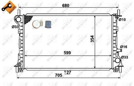 Радиатор системы охлаждения NRF 58375