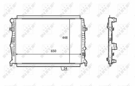 Радиатор системы охлаждения VW Golf 1.2 TSi 08-2012> NRF 58398