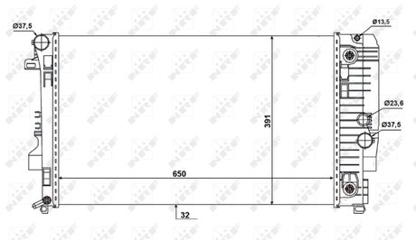 Радиатор системы охлаждения NRF 58440