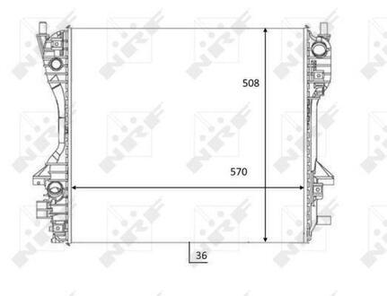 Радиатор системы охлаждения JAGUAR S-Type 2.7D 99- NRF 59060